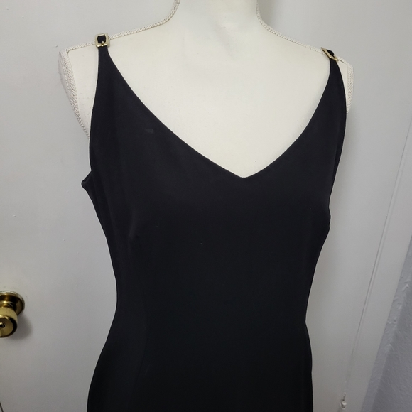 Escada Black V Neck Sheath Dress - Picture 2 of 12